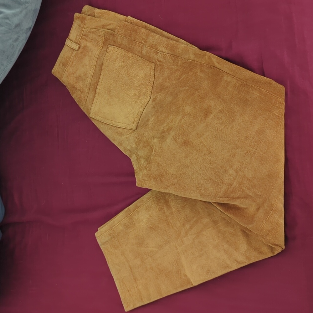 Genuine Leather High Waisted Pants